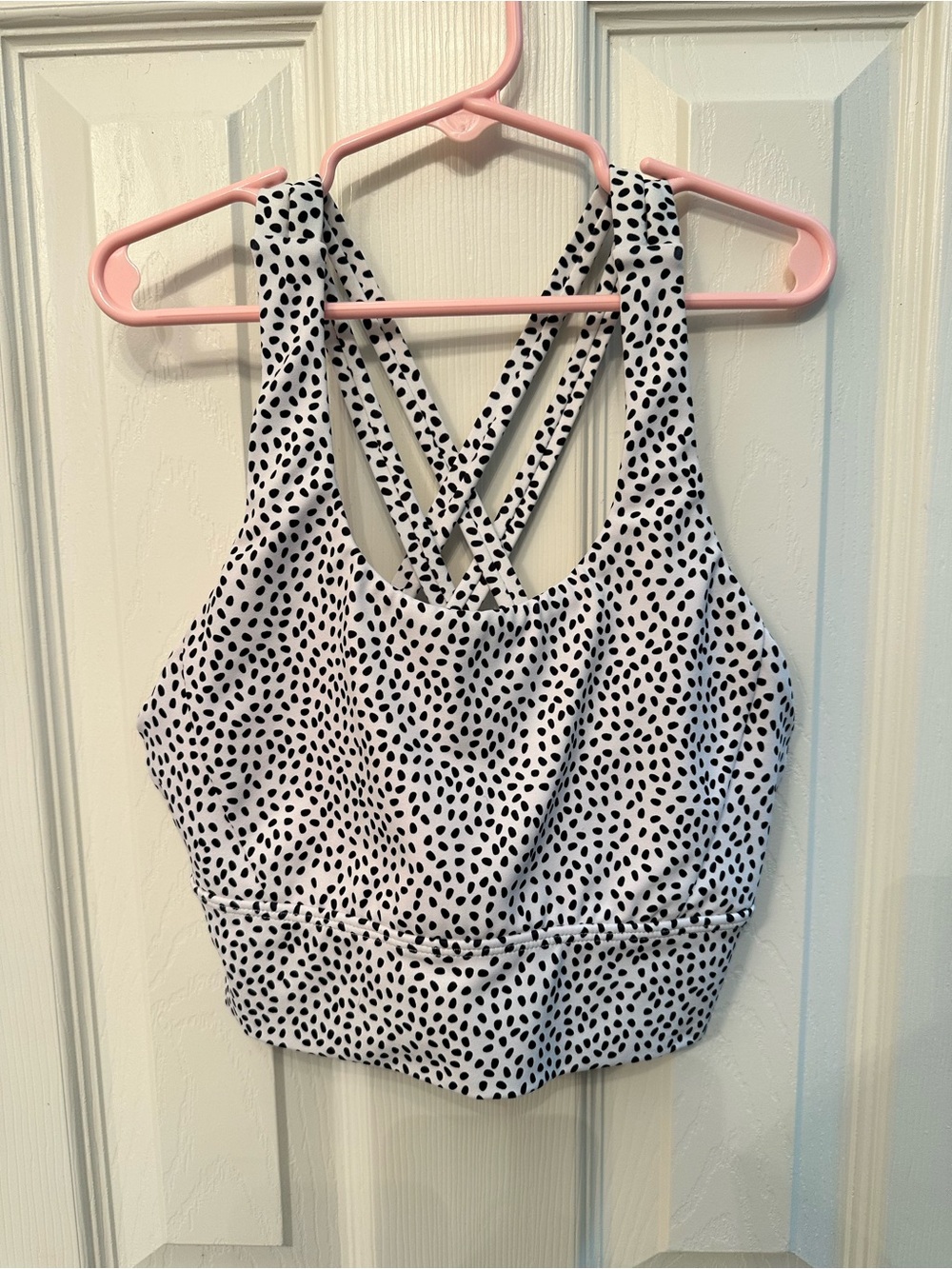 BuffBunny Rosa V2 Sports Bra Top in White Bossy Print